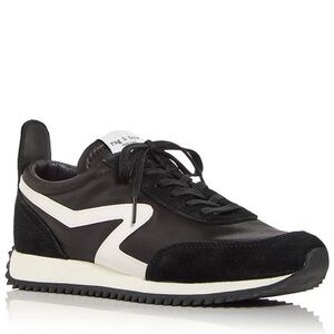 rag & bone Black and White Low-Top Runner Sneakers